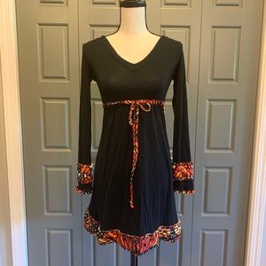 Desigual Inspired Monarch Print Hooded Dress